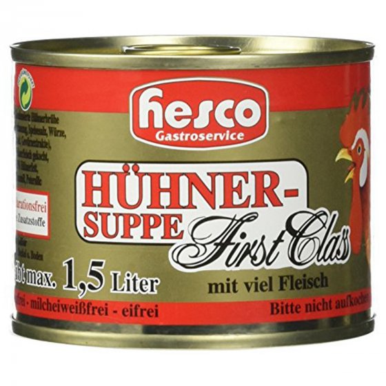 Hesco Hühnersuppe stark konzentriert First Class 5 Dosen 1060ml 