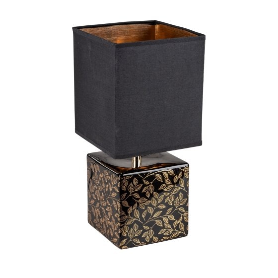 Lampe 35 cm schwarz/gold 