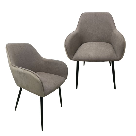 Stuhl Albany Soft Hellbraun 2er-Set 