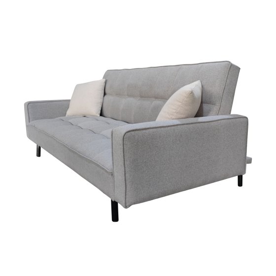 Modernes Schlafsofa 3-Sitzer Grau Klappsofa mit Schlaffunktion 