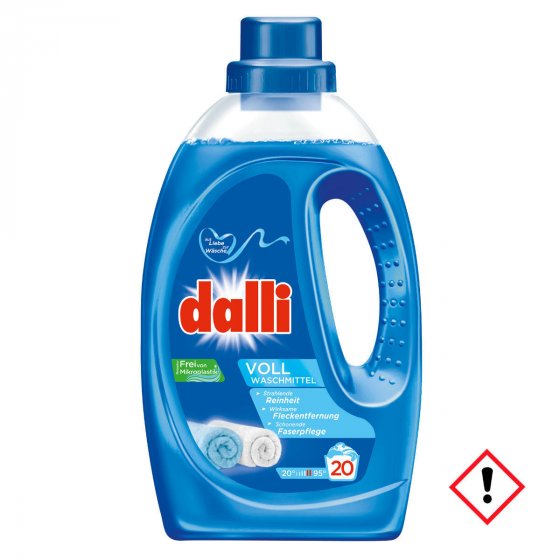 Dalli Activ Flüssig Vollwaschmittel 20WL Sehr ergiebig 1100ml 3er Pack 