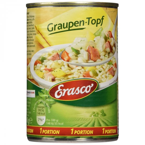 Erasco Graupentopf mit viel Graupen und frischem Gemüse 400g 3er Pack 