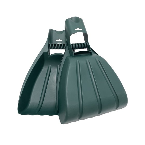 Laubgreifer Set 2 Stück Kunststoff groß ergonomisch für Garten-, Laub- und Rasenschnitt 