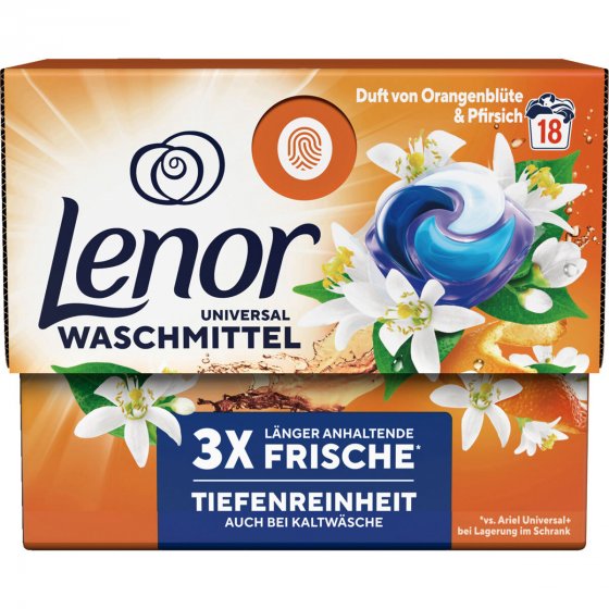 Lenor All-in-1 Pods Orangenblüte & Pfirsich 18 Pods 