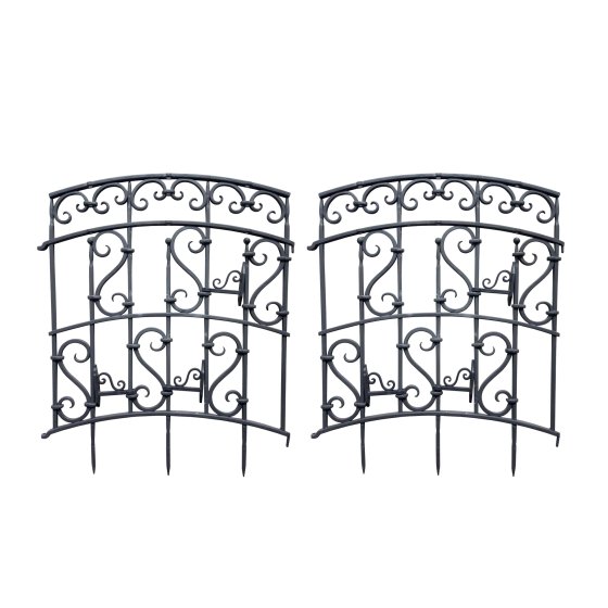 Rankgitter mit Ornamenten Nessa Schwarz 2er-Set 