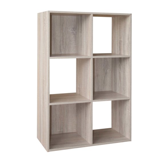 Standregal Sonoma 6 Fächer 60 x 90 x 30 cm vielseitig als Regal oder Raumteiler 