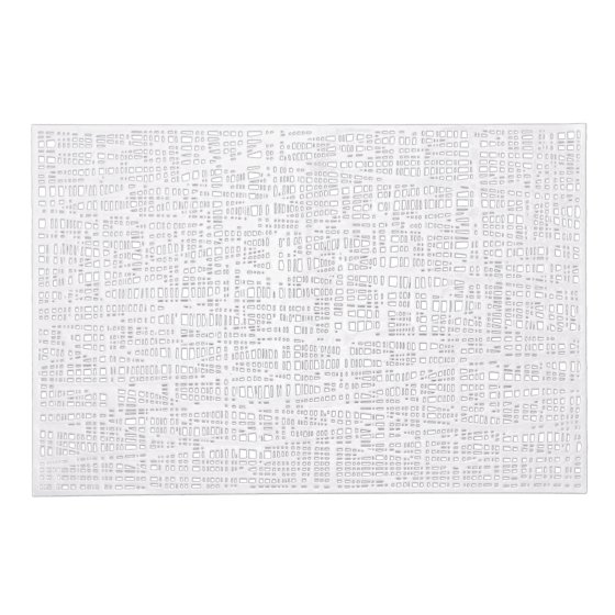 Platzmatte Rechteckig Scribble Weiß 