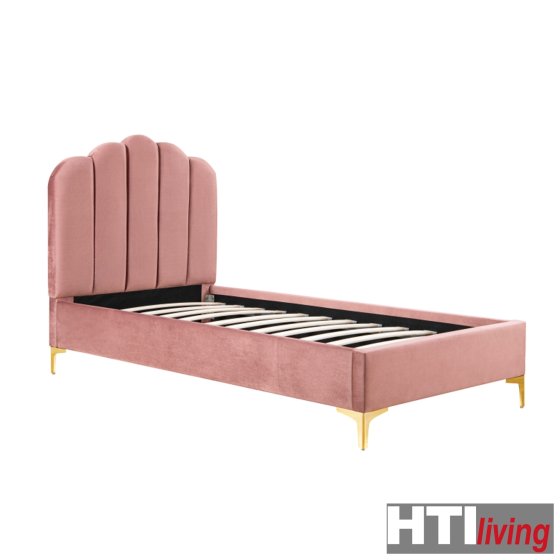 Polsterbett 90 x 200 cm Yoris Pink 