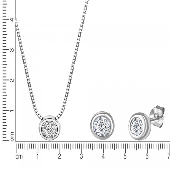 Schmuck Set 4tlg. 925 Sterling Silber Zirkonia 