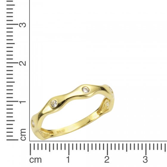 Ring 375 Gelbgold mit Zirkonia weiß 
