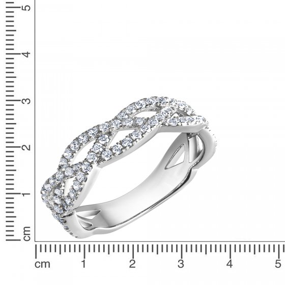 Ring Silber 925 rhodiniert mit Zirkonia weiß 