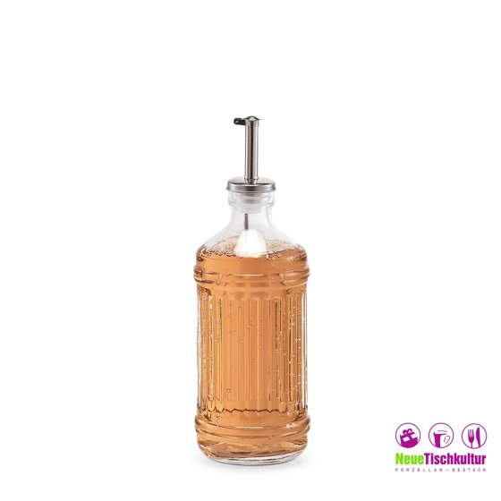 Essig-/Ölflasche, 500 ml Rillen-Glas 