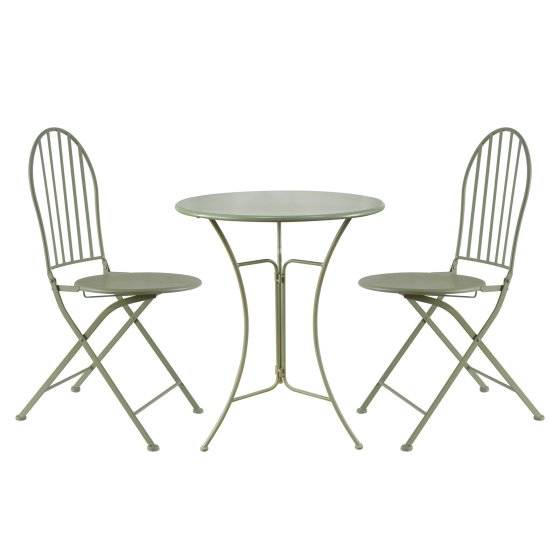 Bistro Sitzgruppe Metall Tisch mit 2 Stühlen Balkon Set Gartenmöbel 