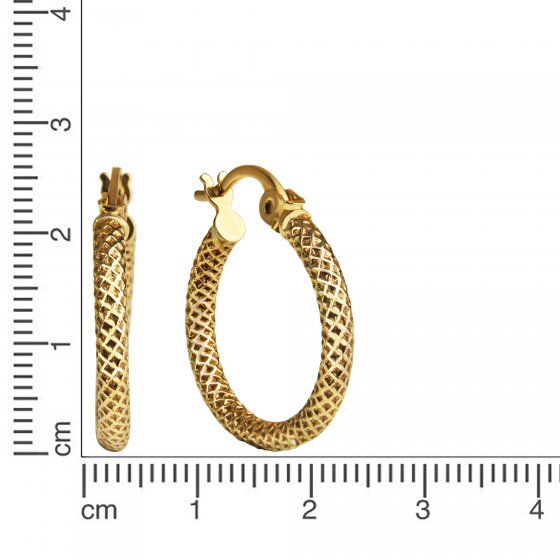 Ohrring 375 Gold strukturiert 