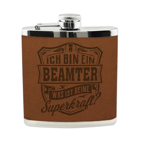 Echter Kerl Flachmann Beamter 