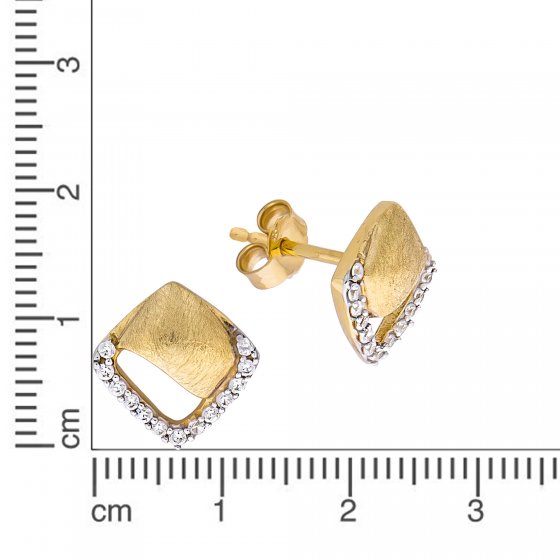 Ohrstecker 585 Gelbgold Zirkonia 
