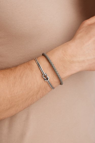 Armband 925/- Sterling Silber rhodiniert Knoten 