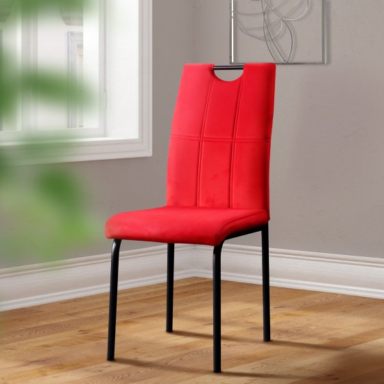 Stuhl Denton Velvet Rot 