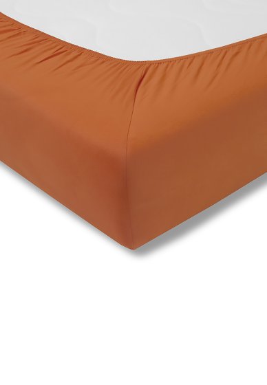 Spannbetttuch Feinjersey ESTELLA terracotta | 100x220
