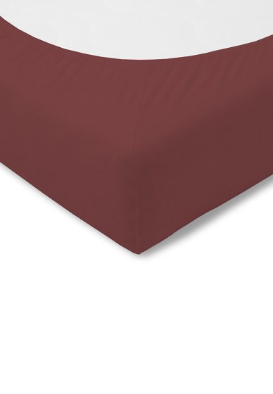 Spannbetttuch Zwirn-Jersey ESTELLA burgund | 200x200