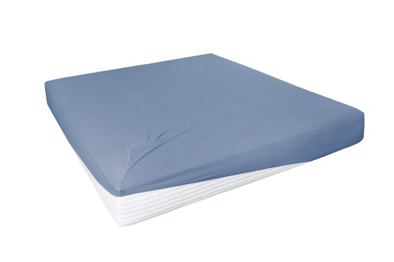 Spannbetttuch Elastan Feinjersey HAHN blau | 190x200