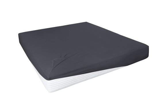 Spannbetttuch Elastan Feinjersey HAHN anthrazit | 190x200