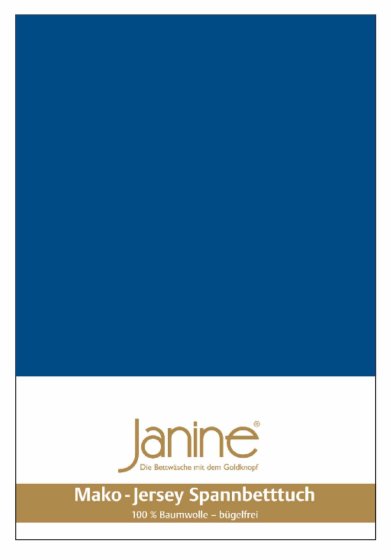Spannbetttuch Mako Feinjersey Janine royalblau | 180-200x200 cm