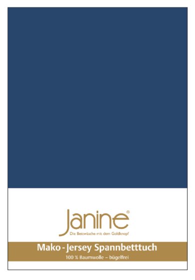 Spannbetttuch Mako Feinjersey Janine marine | 180-200x200 cm