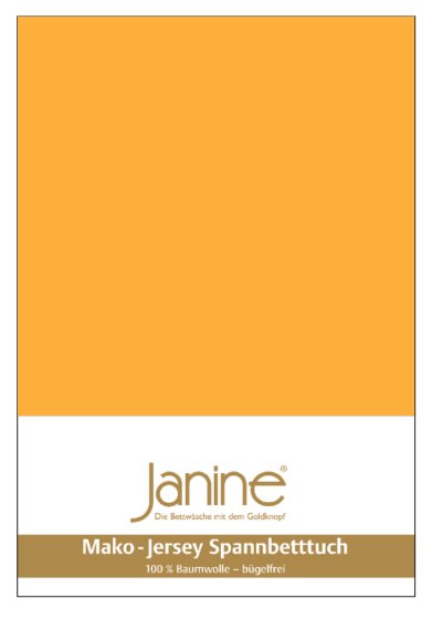 Spannbetttuch Mako Feinjersey Janine sonnengelb | 150x200