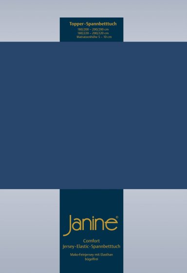 Topper Spannbetttuch Elastic Jersey Janine marine | 200x200