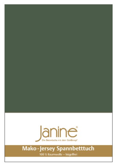 Spannbetttuch Mako Feinjersey Janine olivgrün | 180-200x200 cm