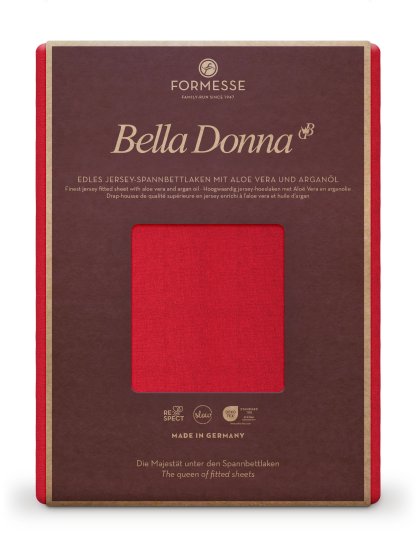 Spannbettlaken Bella Donna Jersey 037 FORMESSE Rot | 200x220-200x240