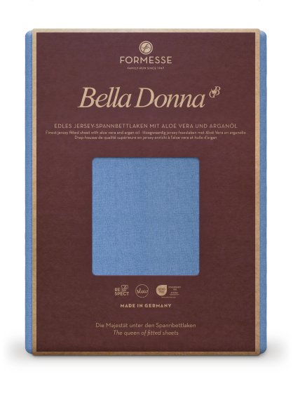 Spannbettlaken Bella Donna Jersey 037 FORMESSE Jeansblau | 200x220-200x240