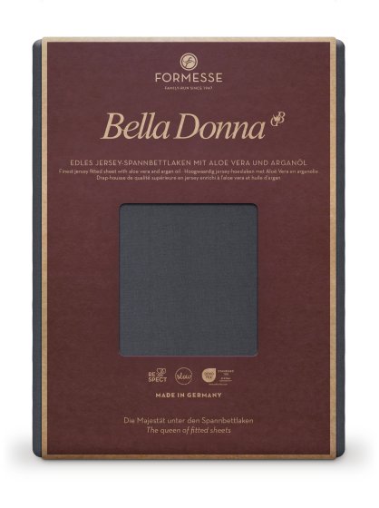 Spannbettlaken Bella Donna Jersey 037 FORMESSE Anthrazit | 200x220-200x240