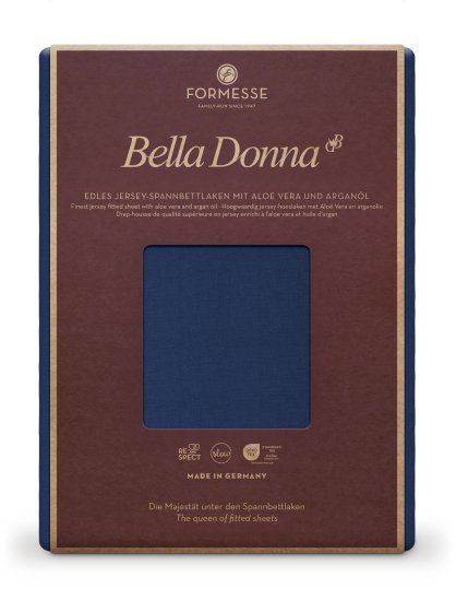 Spannbettlaken Bella Donna Jersey 037 FORMESSE Marine | 200x220-200x240