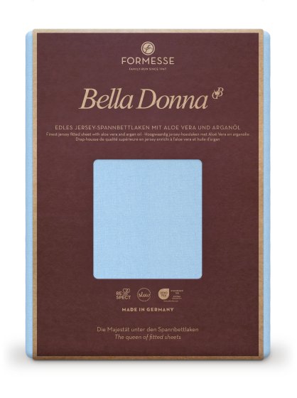 Spannbettlaken Bella Donna Jersey 037 FORMESSE Hellblau | 200x220-200x240