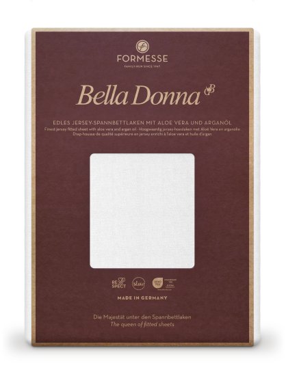 Spannbettlaken Bella Donna Jersey 037 FORMESSE Weiss | 200x220-200x240
