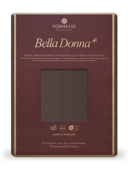 Spannbettlaken Bella Donna Jersey 037 FORMESSE Mokka | 200x220-200x240