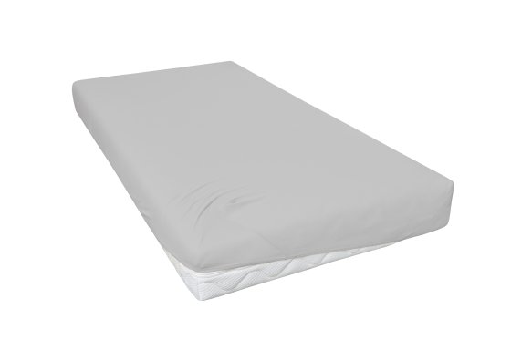 Spannbetttuch Uni-Satin HAHN silber | 180x200