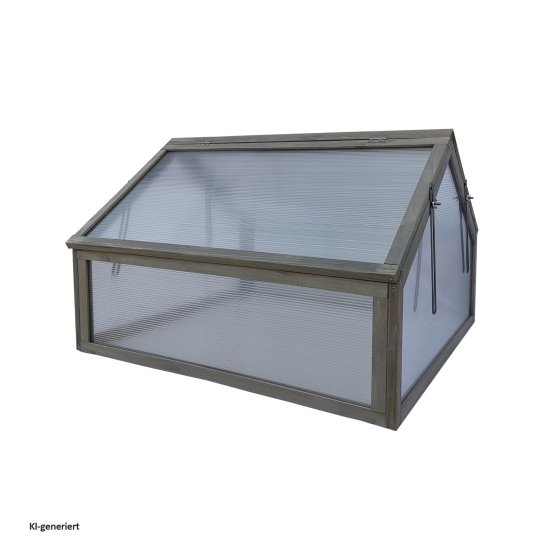 Frühbeet aus Holz und Polycarbonat Ideales Mini-Gewächshaus 