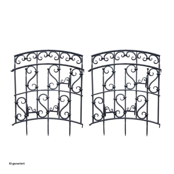 Rankgitter mit Ornamenten Nessa Schwarz 2er-Set 