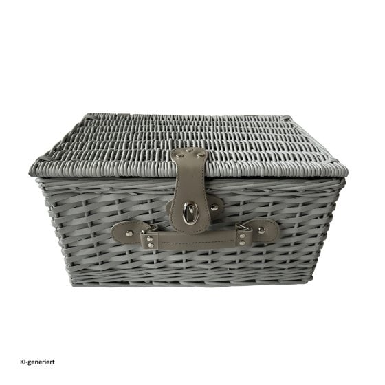 Picknickkorb für 2 Personen Finie Grau 