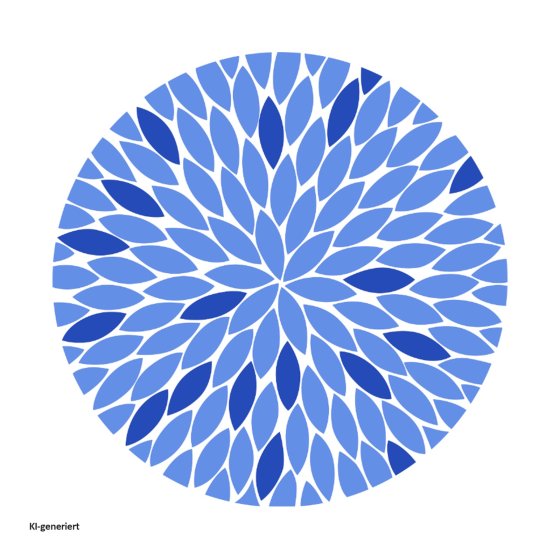 Gartentisch Metall Blau mit Blütenmotiv 