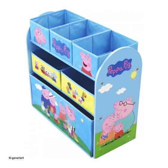 Peppa Pig Aufbewahrungsregal Kinder 3-stöckig mit Boxen 