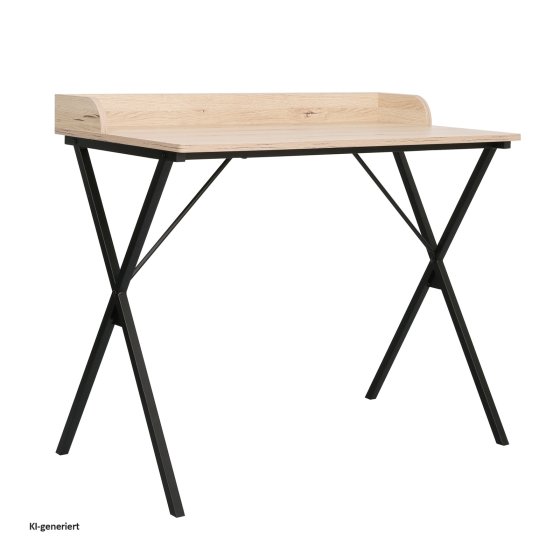 Schreibtisch Cedrik Artisaneiche-Schwarz 