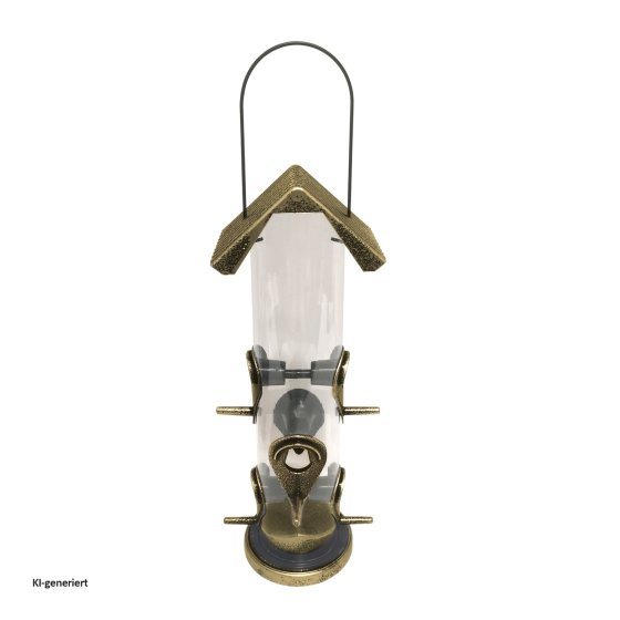 Vogelfutterspender Nessa Röhre Metallic Gold 