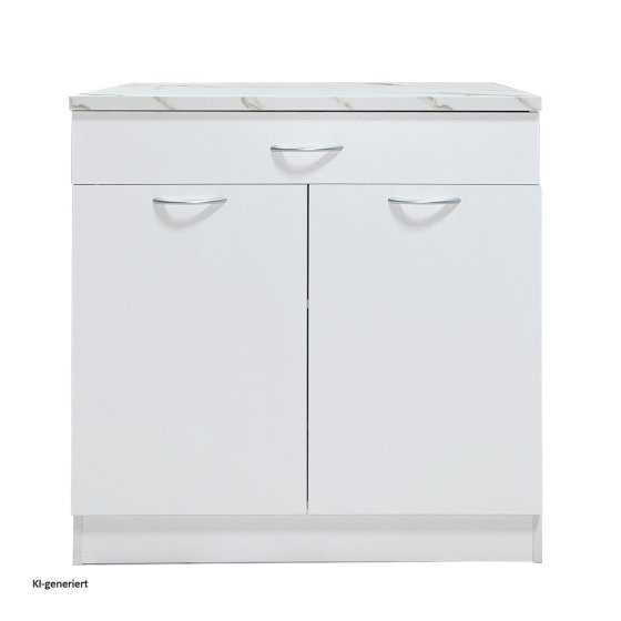 Küchenunterschrank Jenna Weiß 80 cm mit Schublade 