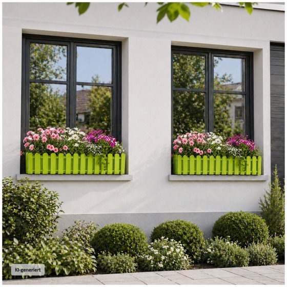 Blumenkasten mit Wasserspeicher Nessa 75 cm Grün 