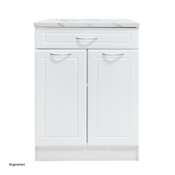 Küchenunterschrank Jenna Country Weiß 60 cm mit Schublade 