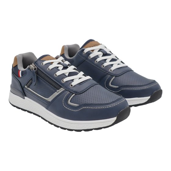 Schnürschuh mit Reißverschluss 46 | Blau